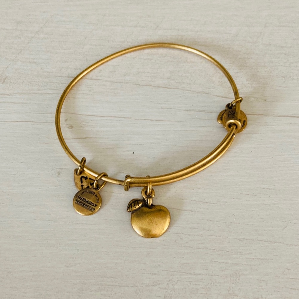 Alex and Ani apple charm bangle